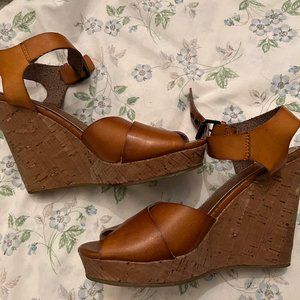 3/$15 Sweet Life by Dolce Vita Brown Cork Wedges